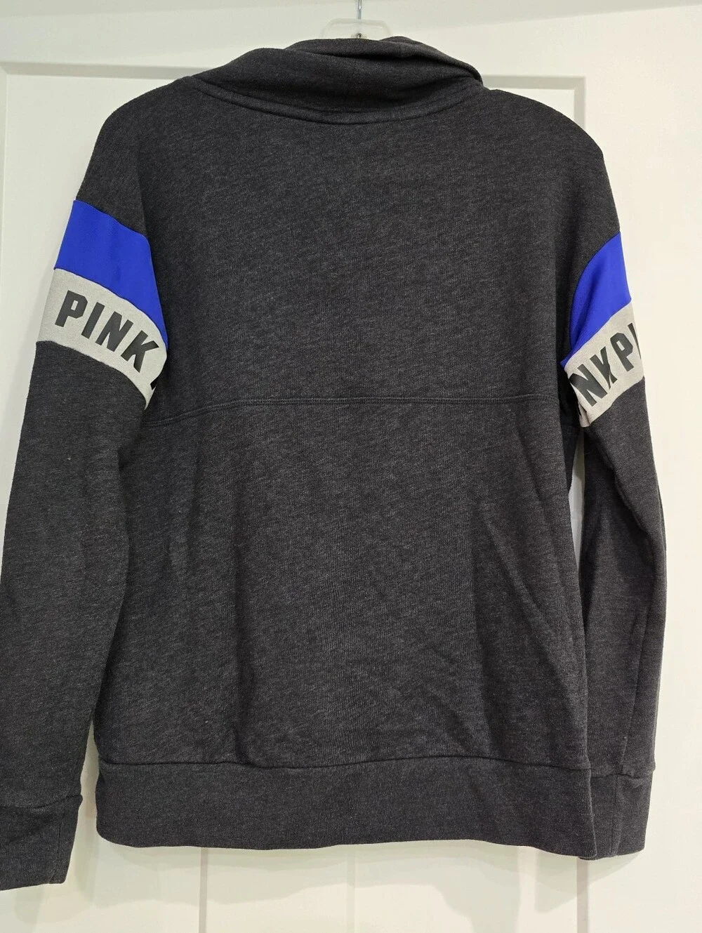 Victoria's Secret Love Pink Sweatshirt Women's XS Grey Blue Y2K Preppy